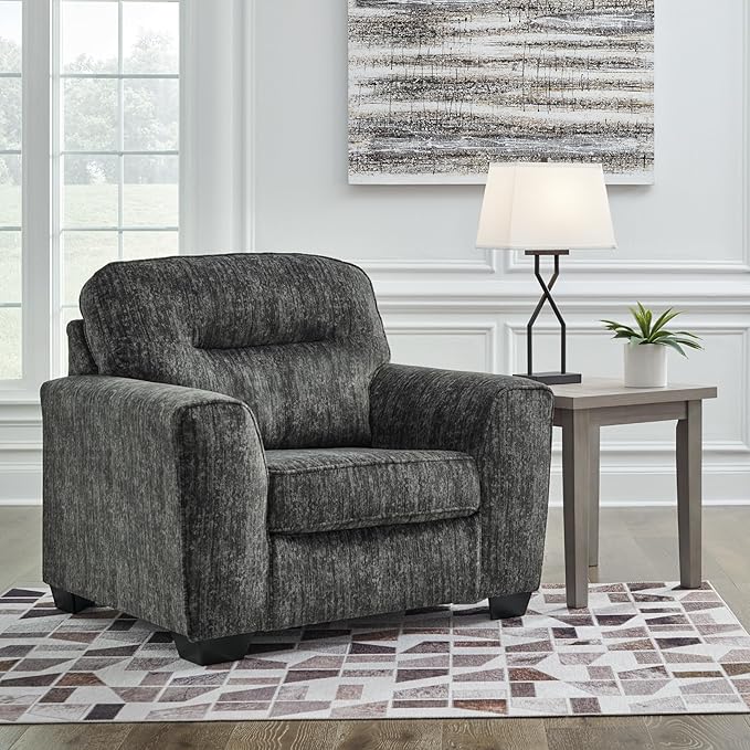 Signature Design by Ashley Lonoke Contemporary Upholstered Oversized Chair Gray