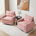 Square Swivel Chairs Set of 2Plush Chenille Upholstered Accent Club Chair with Arms360°Rotation Armchair for ReadingModern Single Cloud Sofa Chair for Living Room (2 Pink)