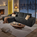114 Glitter Cloud Sectional Couch with L-Shape Chaise Modern Boneless Couches for Living Room Fluffy Tufted Deep Seat Modular Sofa in a Box No Assembly
