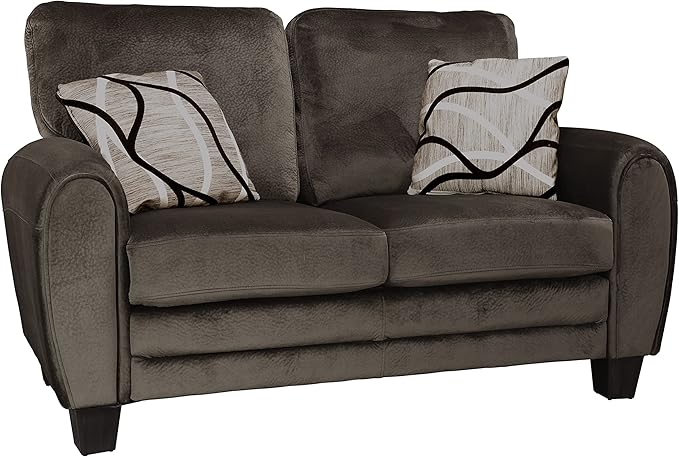 Homelegance Rubin 63 Plush Fabric Loveseat Chocolate