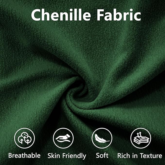 94.4 L-Shape Modular Cloud Sectional Sofa with Chenille Plush Fabric - 2 Seater Couch with Deep Seat and Movable Ottoman for Living Room Apartment and Office - Green