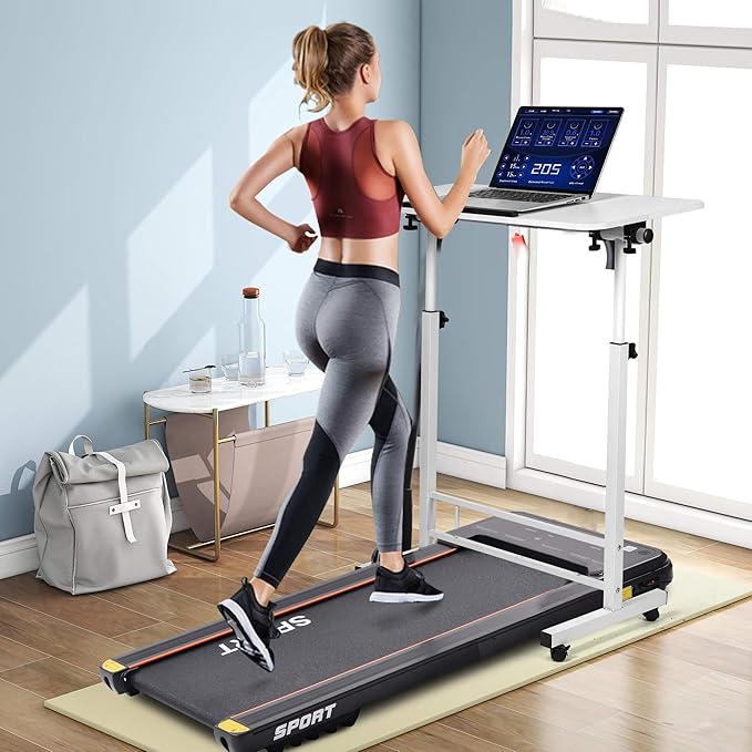 Small Standing Desk Adjustable HeightRolling Computer DeskMobile Standing Desk with WheelsPortable Stand Up DeskTall Computer TableAdjustable Desktop Sit Stand DeskSize 31.5x15.7 Inch White
