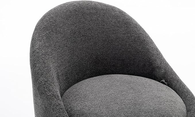 COLAMY Chenille Fabric 360 Swivel Accent Chair Set of 1 Dark Gray