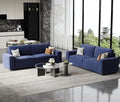 YOUDENOVA 2 Piece Loveseat Sofa Set 86 Couches for Living Room Corduroy Comfy Sofa with Extra Deep Seats Wide Armrest Removable Cover Easy Assembly Blue