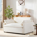 50 Oversized Single Sofa Chair with Wide and Deep Seat Color Blocking Chenille Accent Chair Cozy Upholstered Cloud Cushion Reading Armchair with Pillows for Living Room Apartment and Bedroom