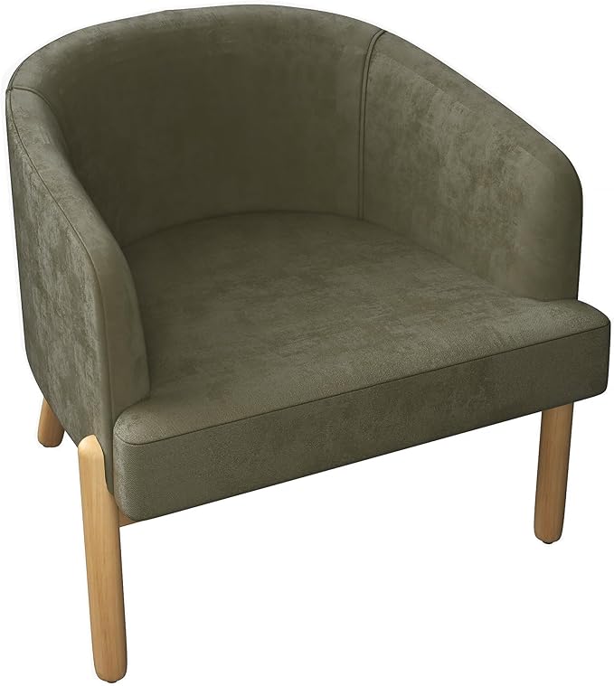 Living Room ChairsLiving Room ArmchairComfortable Accent ChairSolid Wood Legs Load 350 Lbsfor OfficeLiving RoomBedroomApartment(Dark Green)
