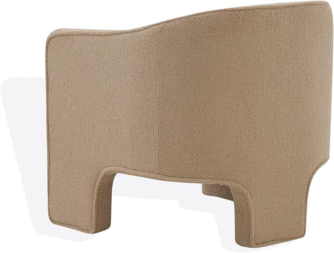 SAFAVIEH Couture Collection Londyn Brown Faux Shearling Accent Chair (Fully Assembled)