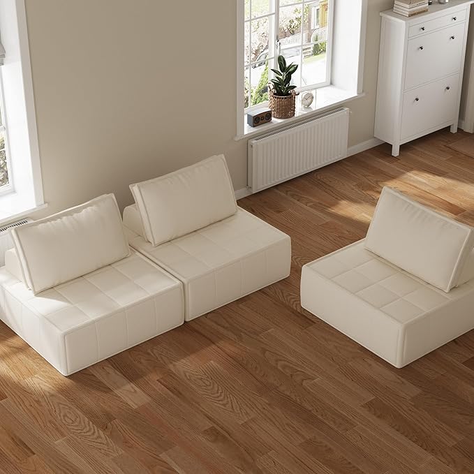 PurrJoys Modular Sectional Loveseat 2-Piece Deep Seat Corduroy Lounge Sofa with Movable Cushions Small Loveseat Couch for Living Room Bedroom Apartment