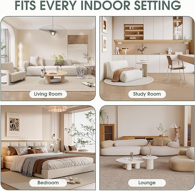 HOMEFUN Sleeper Chair Bed Lazy-Friendly Indoor Chaise Lounge with Storage Cell Phone Bracket Multifunctional Sofa for Bedroom Living Room Small Space Adults