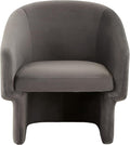 SAFAVIEH Couture Collection Susie Dark Grey Velvet Barrel Back Accent Chair (Fully Assembled)