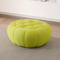 JACH 41.24'' Modern Lazy Floor Ottoman Bubble Footstool Upholstered Mesh Fabric Bubble Couch Sofa 3D Honeycomb Shape Ottoman for Living Room Office Apartment Small Space (Fluorescent Green)