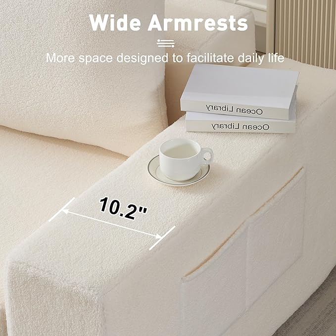 80'' Modular Sectional Couch with L-Shape Chaise Modern Boneless Loveseat Cloud Couch for Living Room Sofa Bed with Deep Seat No Assembly Sleeper Sofa for Living room Apartment and Bedroom