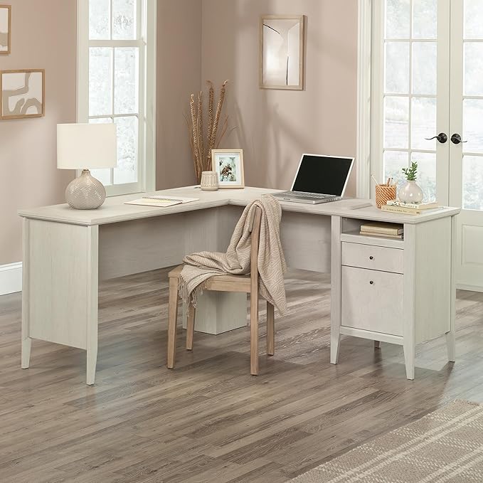 Sauder Larkin Ledge L-Desk Glacier Oak Finish
