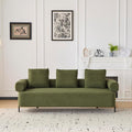 Christopher Knight Home Gilly 78 Modern Boucle Upholstered Sofa with Pillow Oversized Comfy Cloud Couch with Wooden Frame 3-Seater Sofa Couch for Living Room Bedroom Home Office Olive Green