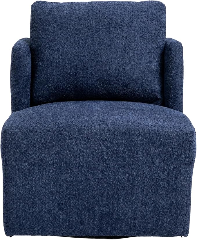 Swivel Barrel Chair Comfy Round Accent Sofa Chair for Living Room 360 Degree Swivel Barrel Club Chair Leisure Arm Chair for Nursery Hotel Bedroom Office Lounge