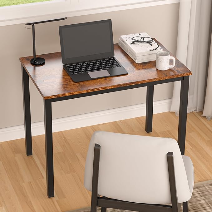 Computer Desk for Small SpaceModern Simple Laptop DeskComputer Table Study Writing Desk for Home OfficeDining RoomLiving Room (Brown 39.37 * 23.62 * 29.52in)