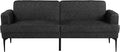 Serta® Paulsen 83.1 Split Back Convertible Futon Sofa Dreamcoil® Comfort FingerGuard® Pinch Point Protection Woven Polyester Fabric Black