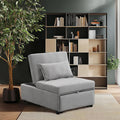 Folding Ottoman Sleeper Sofa Bed Convertible Chair Bed 4 in 1 Multi-Function Modern Linen Fabric with Adjustable Backrest for Living Room/Small Apartment