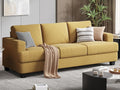Fadware Sofa Couch 3 Seater Sofa with Suppleness Armrests Fabric Deep Seat Sofa with Upholstered Cushion&amp Backrests Modern Comfy Couch for Living Room Apartment