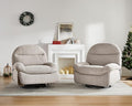 VANOMi Power Recliner Chair with Charging 270° Swivel Glider Rocker Electric Nursery Recliner for Living Room Bedroom and Office Camel Set of 2