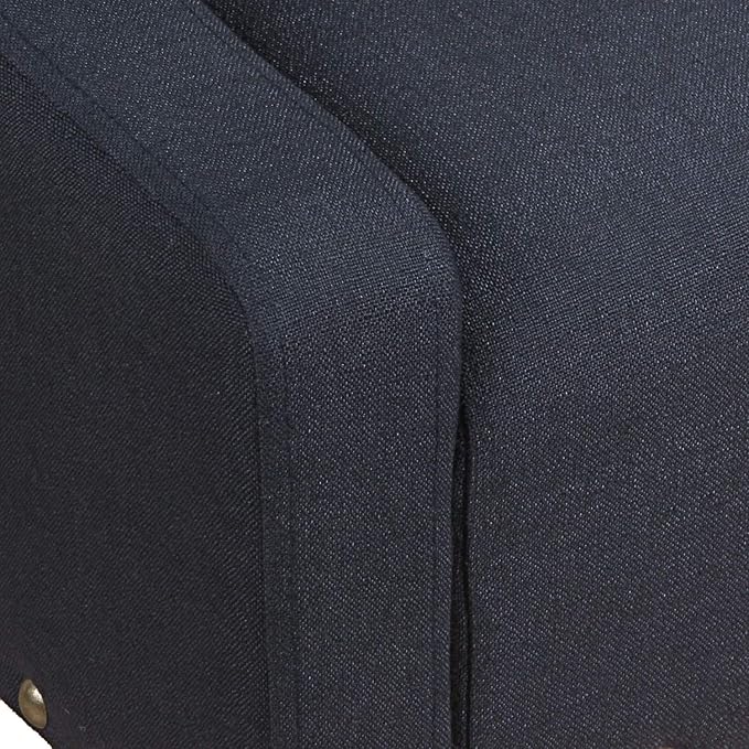 Homepop Home Decor | Upholstered Classic Swoop Arm Accent Chair | Accent Chairs for Living Room &amp Bedroom | Decorative Home Furniture Deep Navy