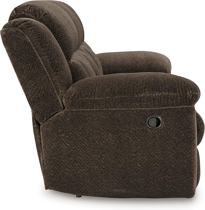 Signature Design by Ashley Frohn Modern Manual Reclining Sofa Dark Brown