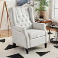 FLEXISPOT XC5 Pushback Recliner Chair for Adults Mid Century Wingback Accent Chair with Rivet Decoration Tufted Upholstered Single Sofa Armchair for Living Room Bedroom Study (PU Brown)