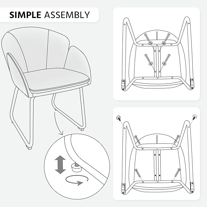 Yaheetech Flower Shape Velvet Armchair Modern Side Chair Vanity Chair with Golden Metal Legs for Living Room/Dressing Room/Bedroom/Home Office/Kitchen Dark Gray