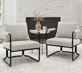 Accent Chairs Set of 2 for Living Room Mid Century Modern Upholstered Reading Armchairs for Bedroom Office with Comfy Chenille Cushion &amp Metal Frame Light Grey