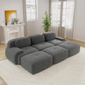 Boneless Sectional Couch No Assembly Required 117.3” Modular Cloud Sofa with Pillow and Ottoman Deep Seat Corduroy Couch for Living Room Bedroom Office Apartment