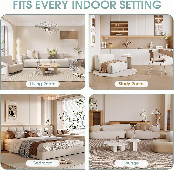 HOMEFUN Sleeper Chair Bed Lazy-Friendly Indoor Chaise Lounge with Storage Cell Phone Bracket Multifunctional Sofa for Bedroom Living Room Small Space Adults