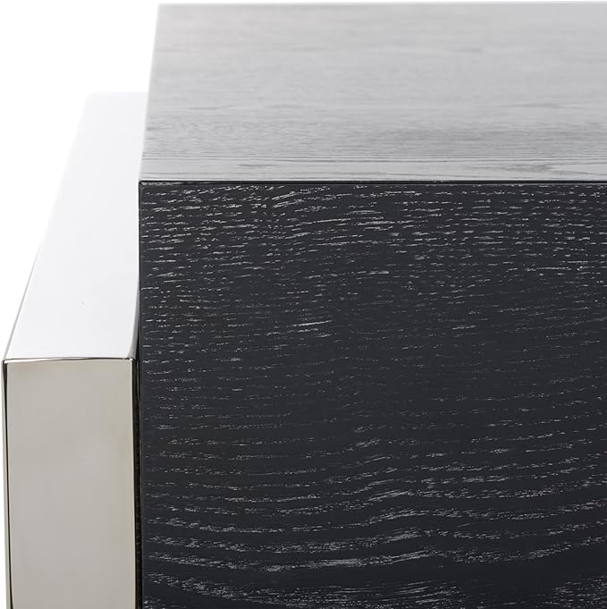 SAFAVIEH Couture Collection Maia Black Cerused Oak 2-Drawer Home Office Writing Desk