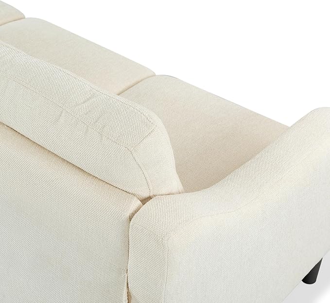 SAFAVIEH Couture Furniture Collection Nathaniel Cream Tufted 3-Seater Sofa