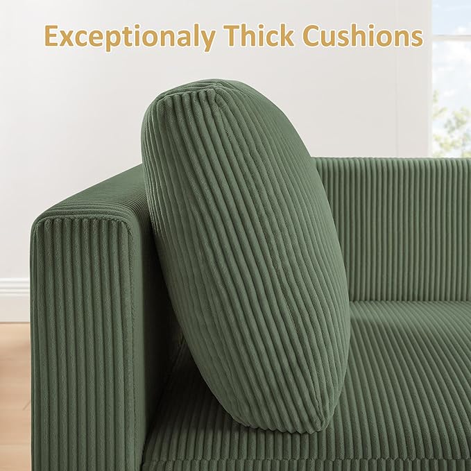 U Shaped Modular Sectional Sofa with Ottomans 123.6 Corduroy Sectional Sofa with Chaise 6 Seater Convertible Modular Sleeper Sofa Bed Free Combination Couch for Living Room Apartments