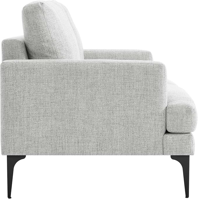 Modway EEI-6006-LGR Evermore Upholstered Fabric Loveseat Light Gray