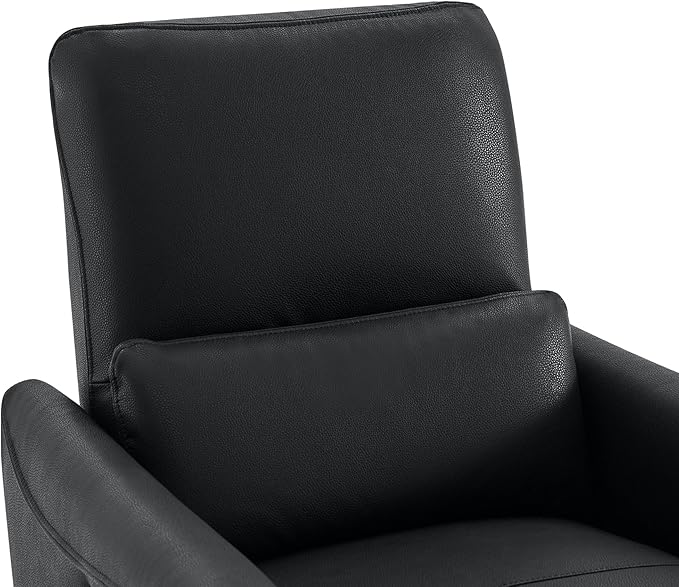 CHITA Power Recliner Chair Swivel Glider FSC Certified Upholstered Faux Leather Living Room Nursery Reclining Sofa Chair with Lumbar Support Black