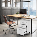 Mobile File Cabinet with Lock 3 Drawer Rolling Office Storage Cabinet Filing Cabinet Under Desk File Cabinet for Home Office Use Lockable Pedestal File Cabinet White