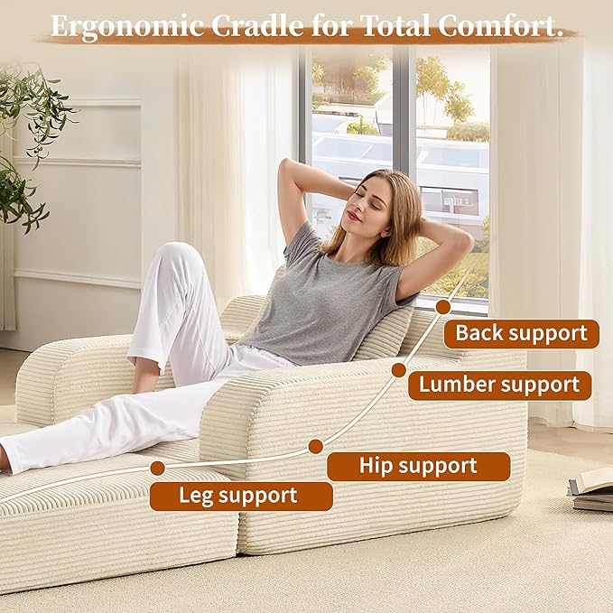 wanan 40 W Folding Sofa Bed 2-in-1 Convertible Bed Sofa to Boneless Sleeper Chair for Adult Comfy Armchair with Back Support Armrests and Pillow for Living Room Bedroom Single Beige | Easy-Conv