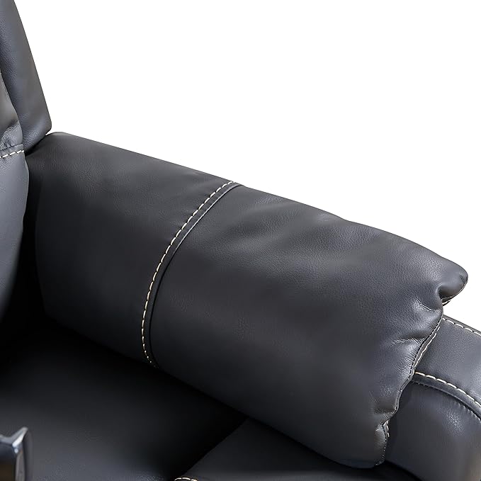 Zero Gravity Power Recliner with Massage and Heating FunctionLay Flat Chair W/Side Pockets &amp USB Charge Portsfor ElderlyYoungLiving RoomHome TheaterBlack