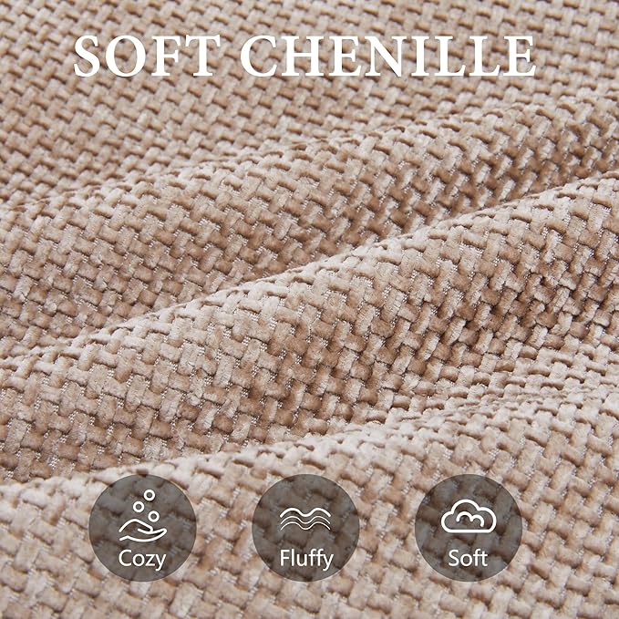 109” Curved Sectional Sofa Chenille Fabric Modular Cloud Couch No Assembly Required Half Moon Couch with Deep Seat 4 Pillows for Living Room Apartment Bedroom