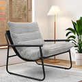 tantohom Sling Accent Chair Arm Chair Living Room Chair with Metal FrameReading Accent ChairModern Bedroom Chair for Bedroom Living Room and Office. (Grey)