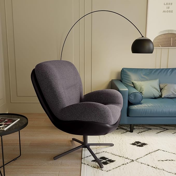 360° Swivel Accent Chair Modern Chenille Lounge Chair for Small Spaces Living Room Office