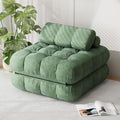 3-in-1 Folding Futon Sofa Bed 35.4 Convertible Sleeper Chair Bed with PillowBoneless Couch Lounge Portable Fold Out Comfy Velvet Floor Mattress for Living Room Bedroom - Single Green