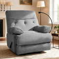 Oversized Recliner Chairs for Adults Manual Large Recliners Big Mans Recliner Chair Extra Wide Single Reclining Sofa Chair for Living Room RV Grey