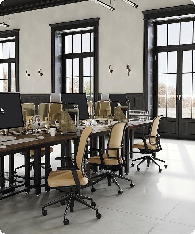 51 Home Office Desk Modern Computer Desk 51.2x23.6x29.5 inches PC Table with Thicken Frame Industrial Style Sturdy Metal Frame Furniture for Writing Gaming Rustic Brown+Black