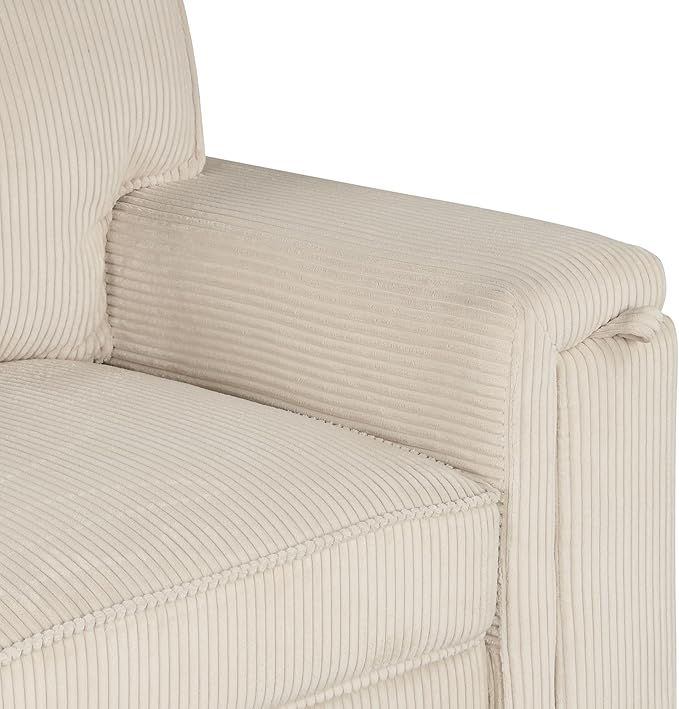 Modern Upholstered L-Shaped Convertible Corner Sofa Couch Pull-Out Sofa Bed Sleeper Sectional Sofa with Storage Bags and 2 Cup Holders on Arms for Living Room Office Apartment (Beige-2C)