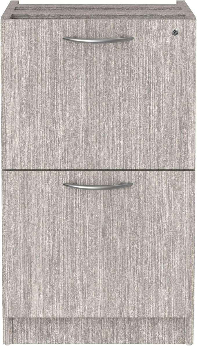 Alera Alera Valencia Series Full Pedestal File Left or Right 2 Legal/Letter-Size File Drawers Gray 15.63 x 20.5 x 28.5