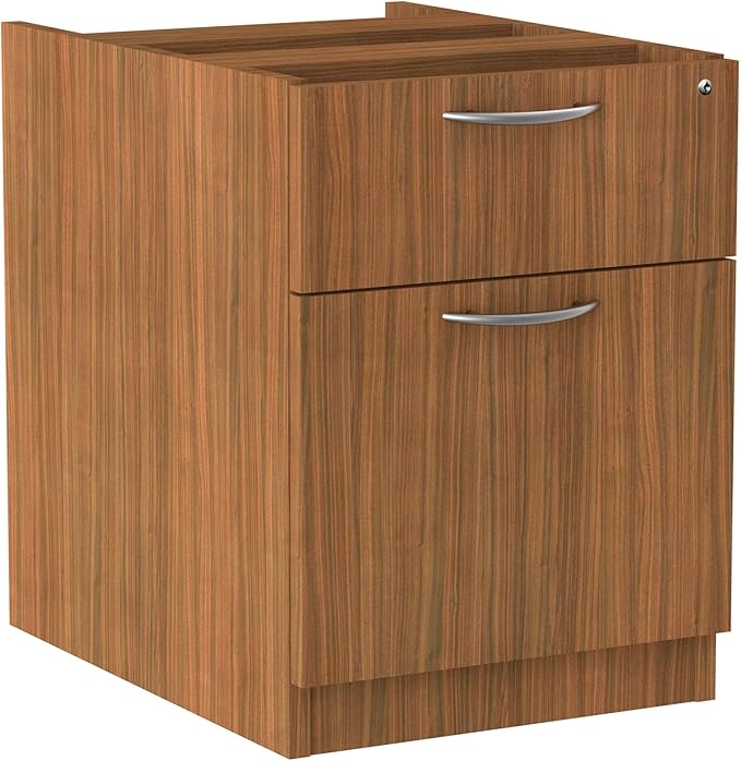 Alera Alera Valencia Series Hanging Pedestal File Left/Right 2-Drawer: Box/File Legal/Letter Modern Walnut15.63 x 20.5 x 19.25