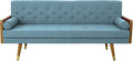 Christopher Knight Home Aidan Mid Century Modern Tufted Fabric Sofa Blue