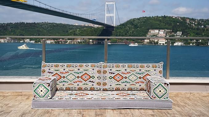Loveseat Floor Cushions Custom Floor Sofas Arabic Majlis Reading Nook Single Sofa Turkish Sofa Sectional Sofa Entryway Sofa (Gray)